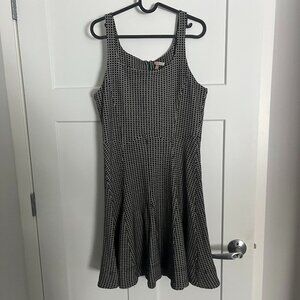 Anthropologie Bordeaux Tanith Fit and Flare Dress, Size M